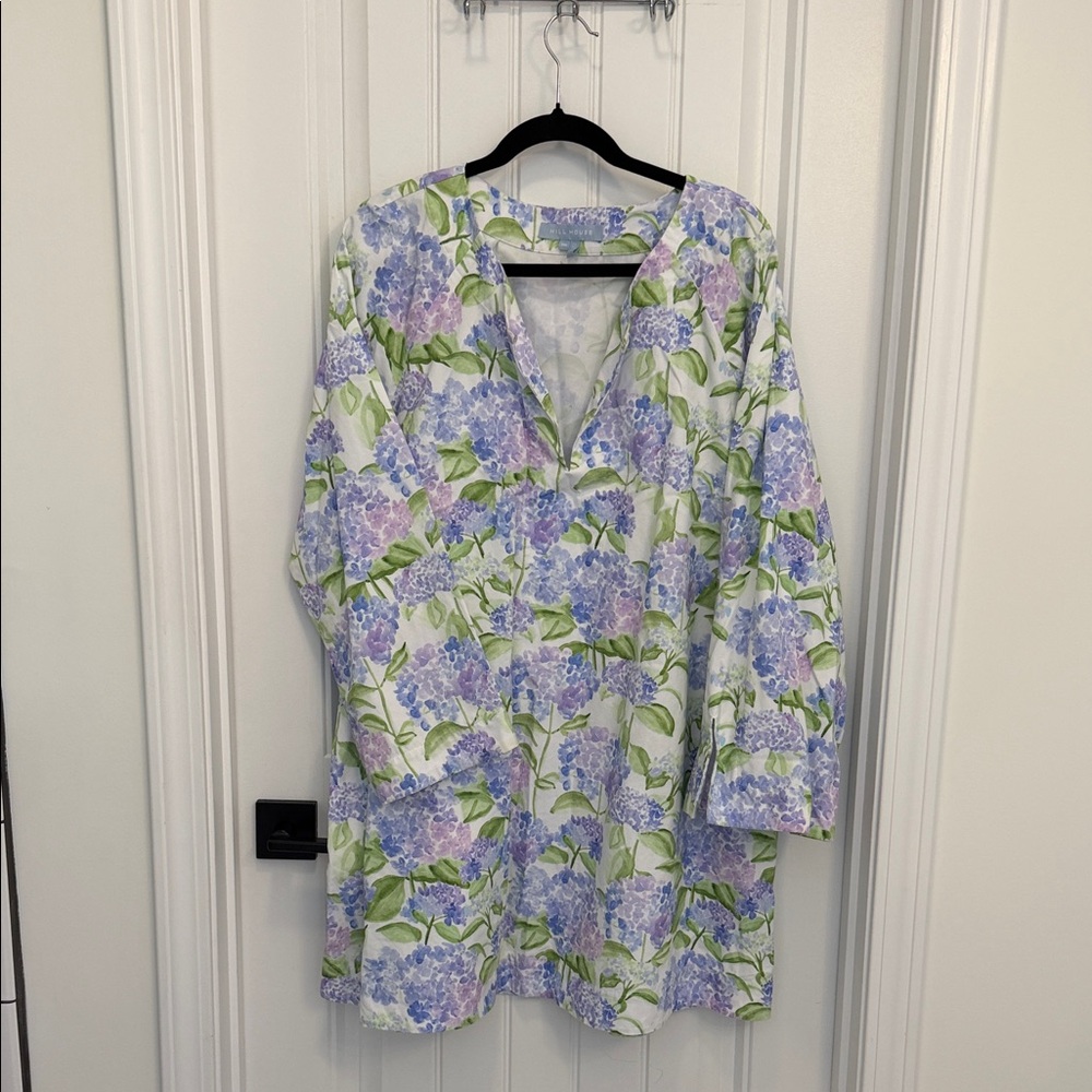 Hill House Floral Mini Dress - Purple and Green